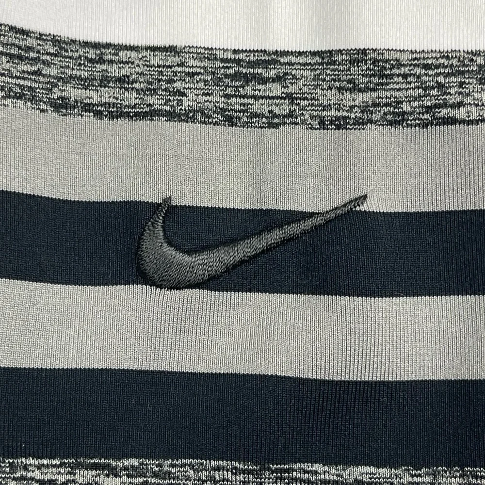 Nike Golf Shirt Mens Medium Polo Black Green White Collared Dry-Fit Athletic‎